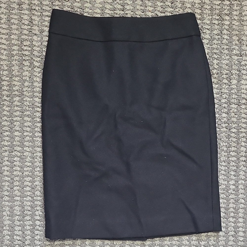 J. Crew Elegant Black Pencil‎ Skirt Style 96477 Dry Clean